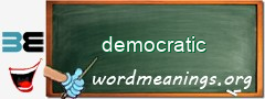 WordMeaning blackboard for democratic